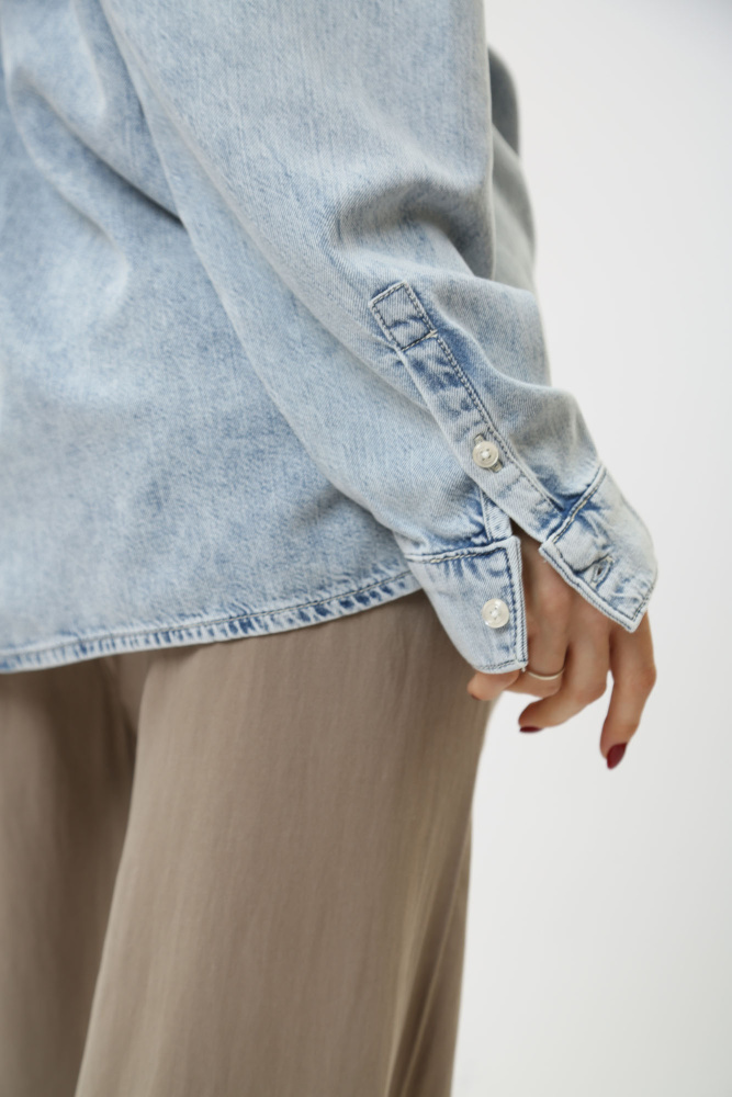 1015250-5000 блузка джинсовая д/р mustang 