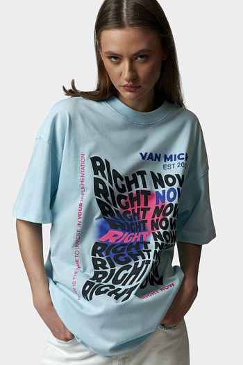 Футболка хлопковая голубая Van Mich
