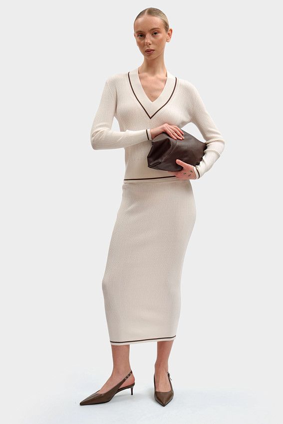 Юбка Armani Exchange Бежевый