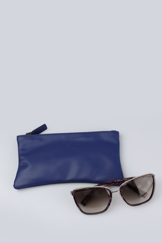 Trussardi-534-492 Очки с футляром Trussardi Коричневый