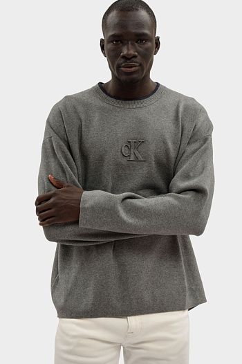 Джемпер из вискозы серый Calvin Klein Jeans