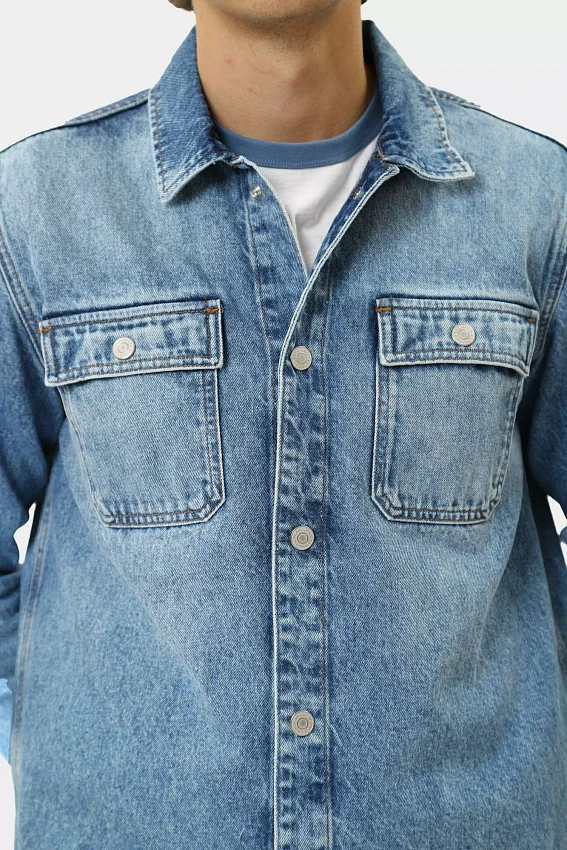 Рубашка с длинным рукавом Pepe Jeans Голубой