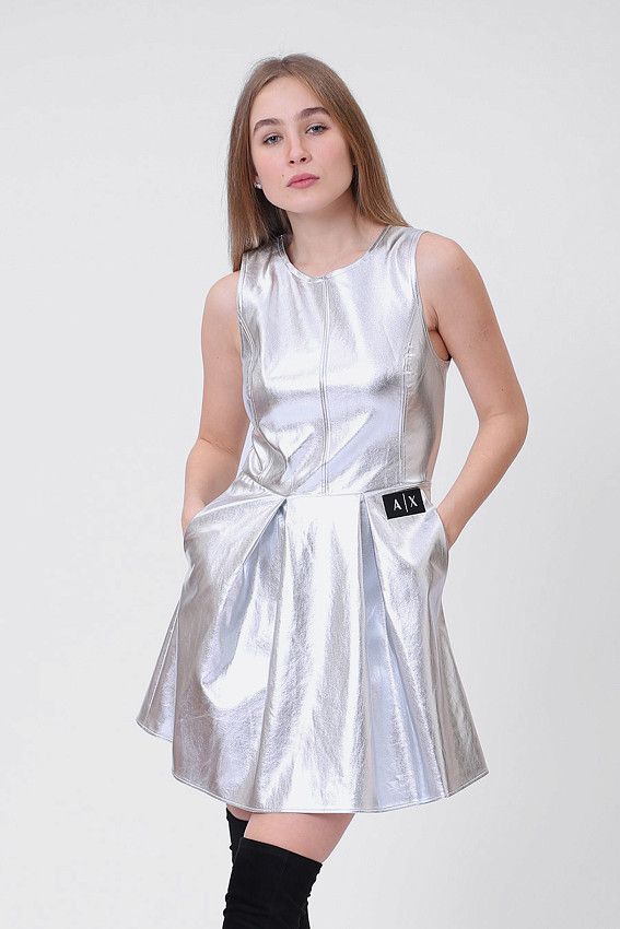 Платье Armani Exchange Серебряный