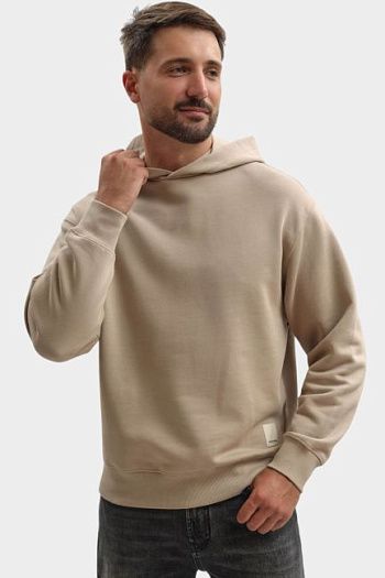Худи хлопковое бежевое Emporio Armani