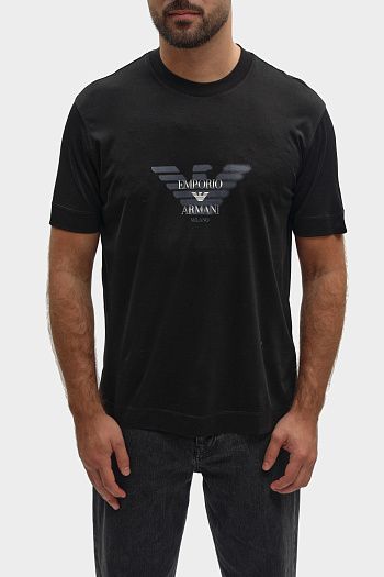 Брюки классические шерстяные черные Emporio Armani