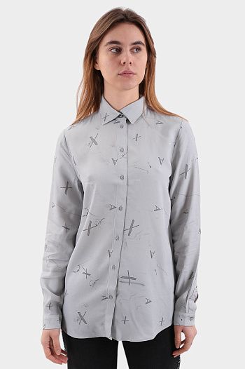 Блузка из вискозы серая  Armani Exchange