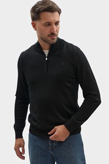 Джемпер шерстяной черный Trussardi