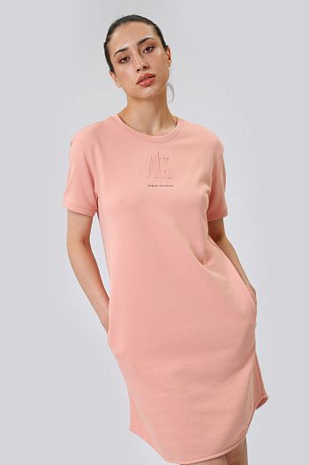 Платье хлопковое розовое Armani Exchange