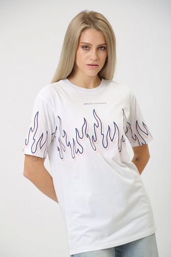 Футболка хлопковая белая Armani Exchange