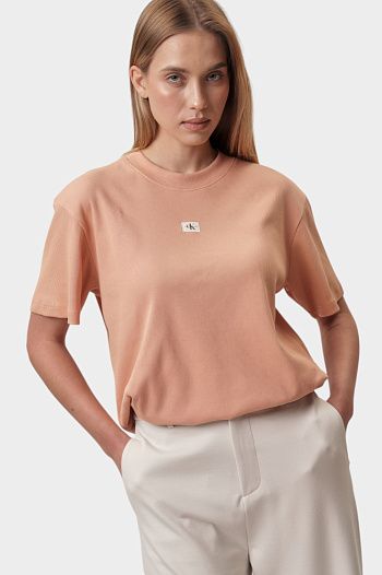 Футболка хлопковая розовая Calvin Klein Jeans