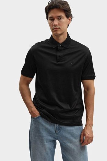 Футболка поло черная Emporio Armani