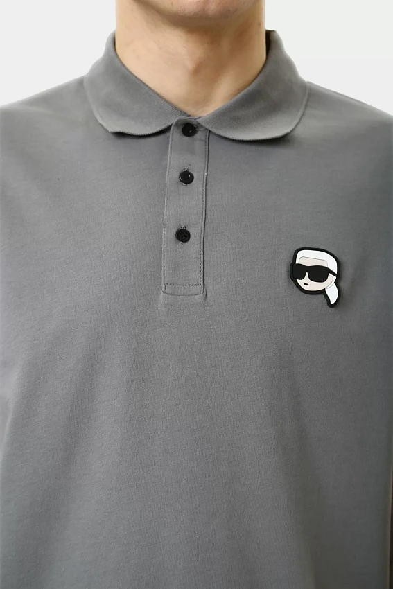 Поло Karl Lagerfeld Серый