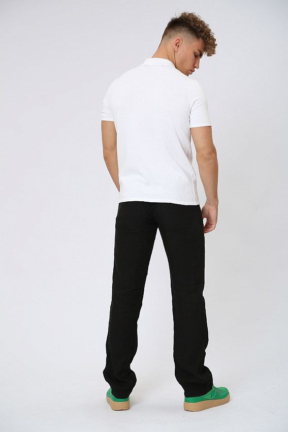 Брюки льняные Karl Lagerfeld Черный