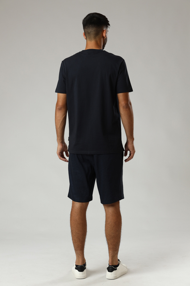 30032097_10013342 Шорты льняные Strellson Синий