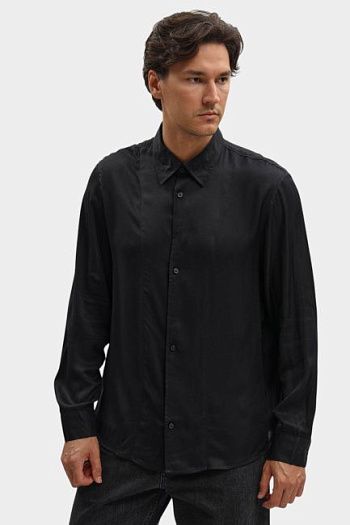 Рубашка из вискозы черная Armani Exchange