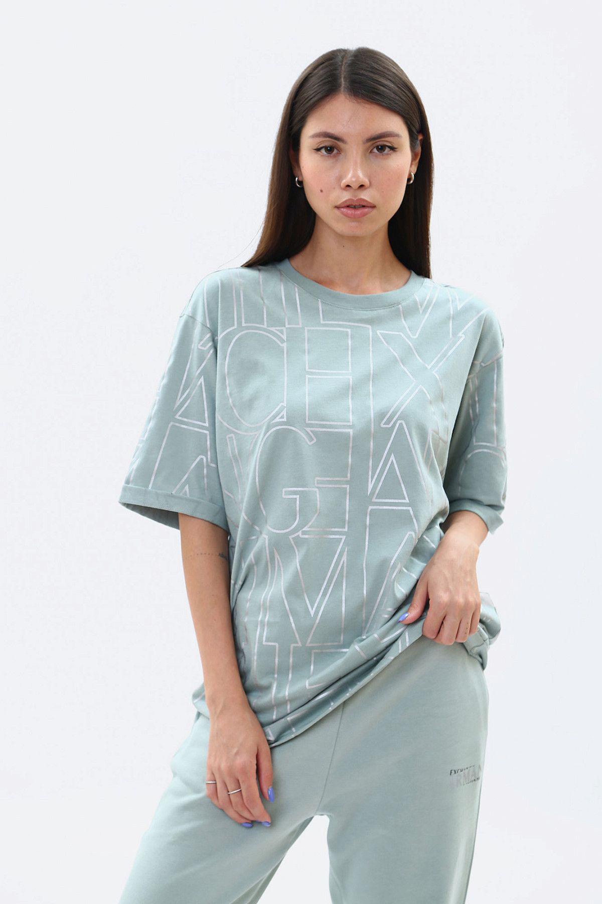 Футболка Armani Exchange Бирюзовый