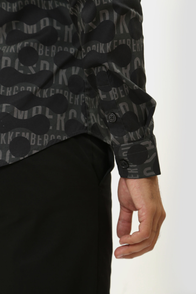 PBMS0311 Рубашка с длинным рукавом Bikkembergs Черный