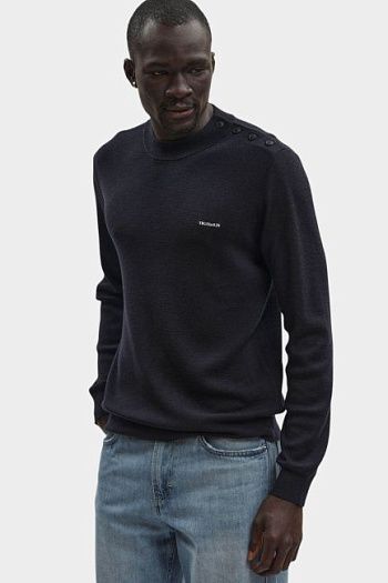 Джемпер шерстяной черный Trussardi