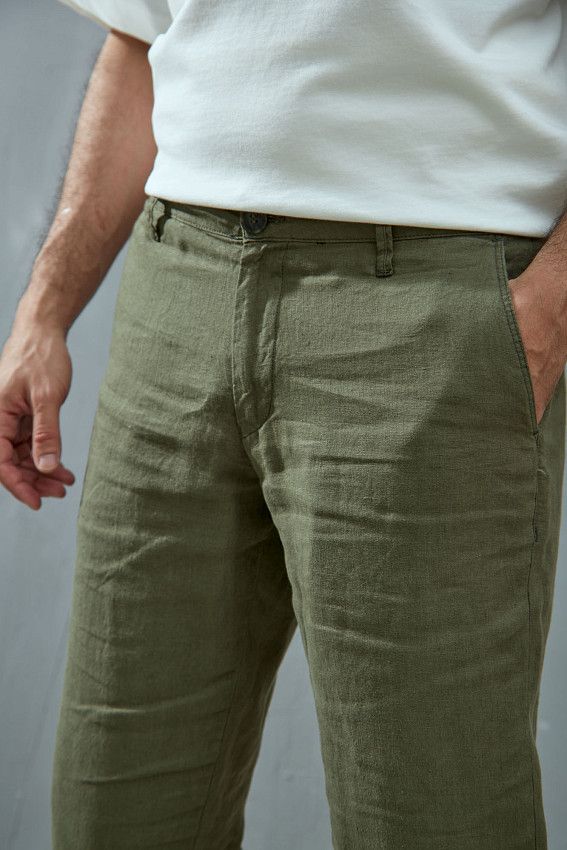 Брюки льняные Van Mich Зеленый