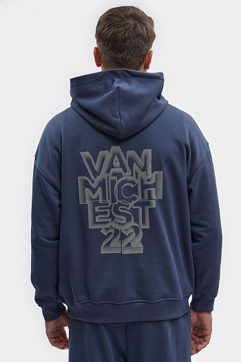 Толстовка хлопковая синяя Van Mich