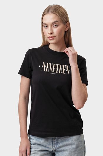 Футболка хлопковая черная Calvin Klein Jeans