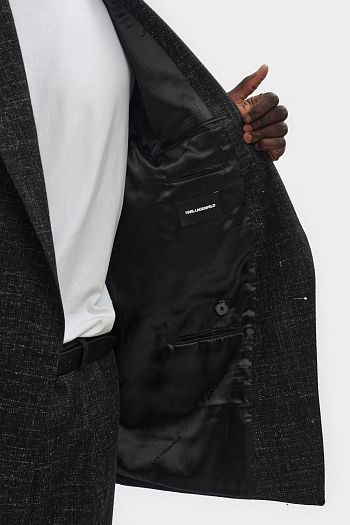 Брюки классические шерстяные черные Karl Lagerfeld