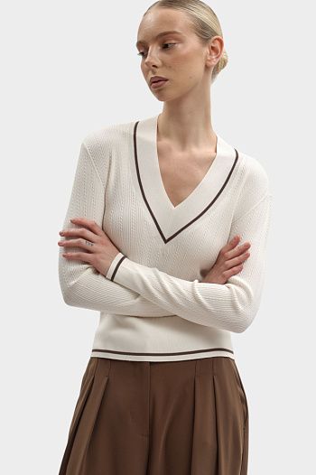 Джемпер из вискозы белый  Armani Exchange