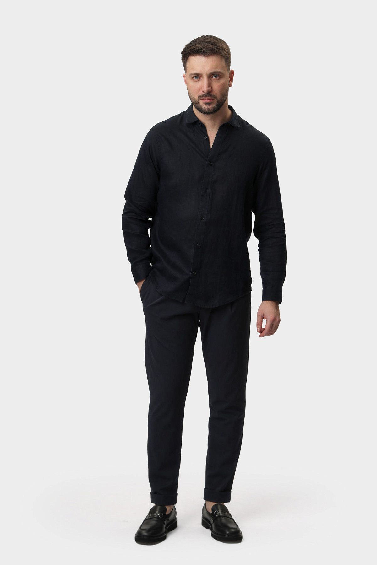 Рубашка с длинным рукавом Armani Exchange Синий