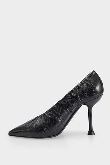 Туфли лодочки черные кожаные Emporio Armani
