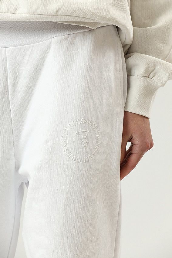 Брюки спортивные джоггеры Trussardi Белый