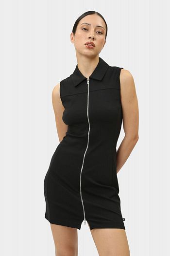Платье из вискозы черное  Calvin Klein Jeans
