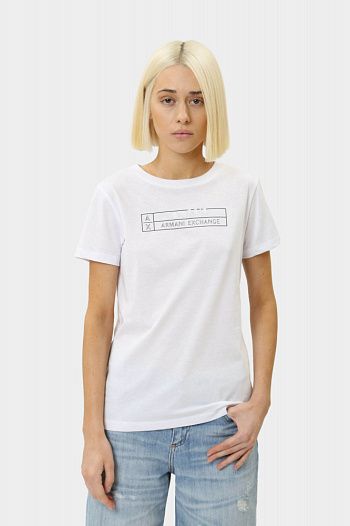 Футболка хлопковая белая Armani Exchange