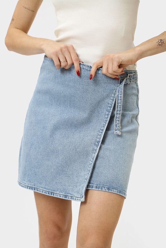 Юбка джинсовая Calvin Klein Jeans Голубой