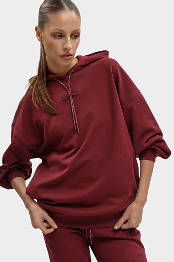 Худи хлопковое бордовое  Armani Exchange