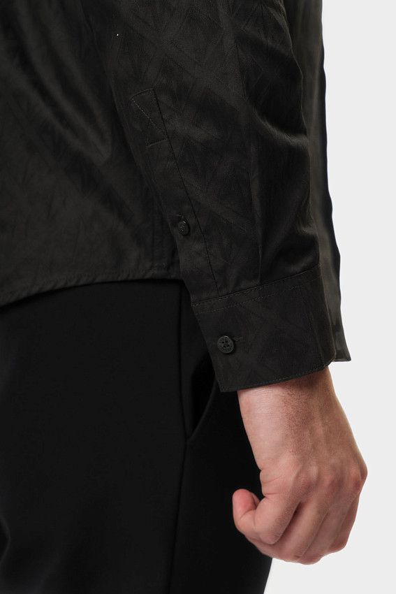 Рубашка с длинным рукавом Armani Exchange Черный