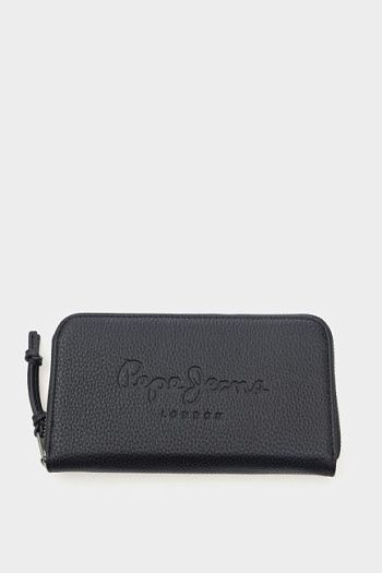 Кошелёк кожаный черный Pepe Jeans