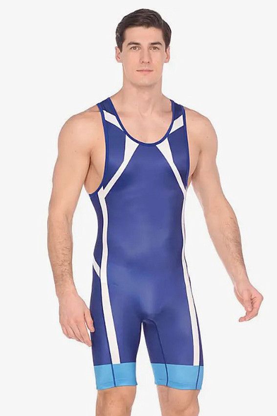 Трико борцовское Asics Синий