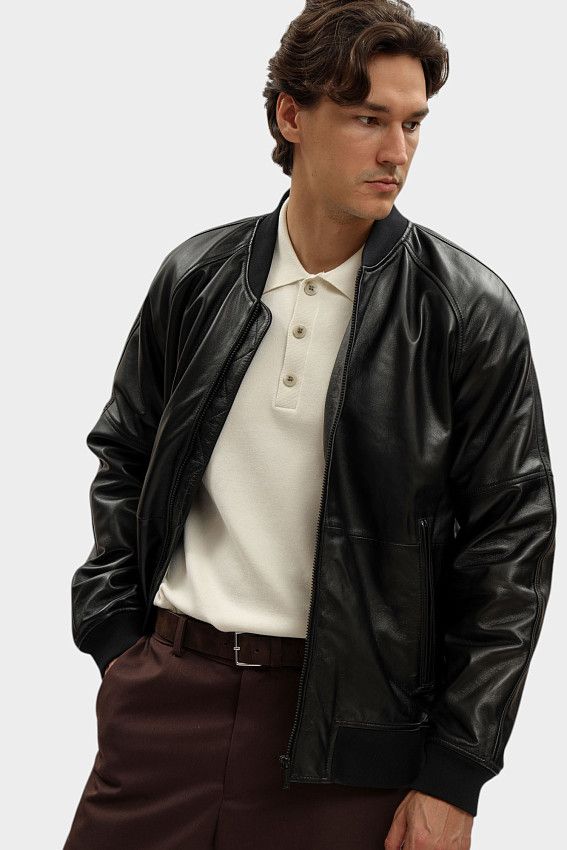 Куртка кожаная Strellson Черный