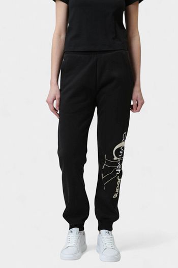 Брюки спортивные хлопковые черные Calvin Klein Jeans
