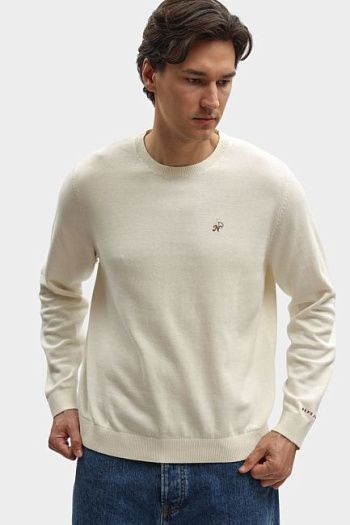 Джемпер хлопковый молочный Pepe Jeans