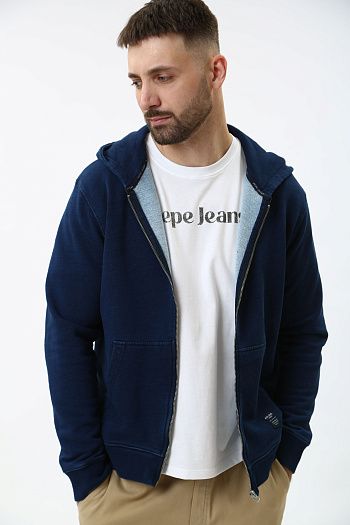 Свитшот хлопковый синий Armani Exchange
