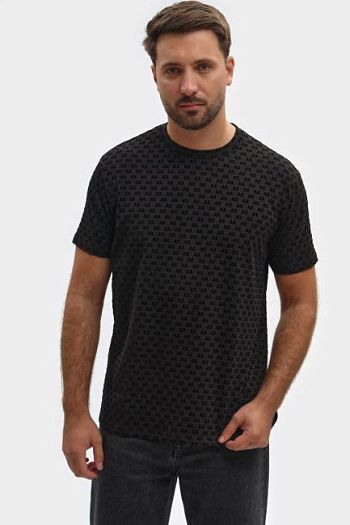 Футболка хлопковая черная Armani Exchange