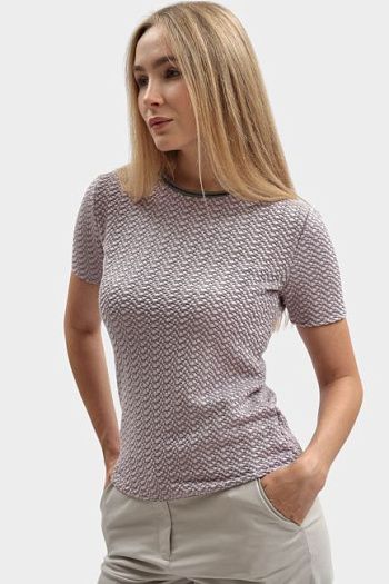Футболка из вискозы серая Emporio Armani