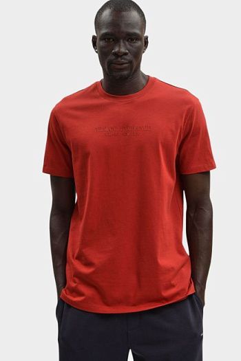 Футболка хлопковая красная Armani Exchange