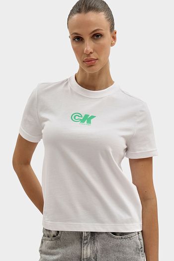 Футболка хлопковая белая Calvin Klein Jeans