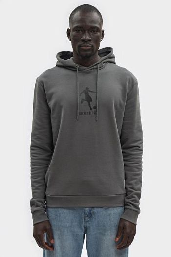 Худи хлопковое серое Bikkembergs