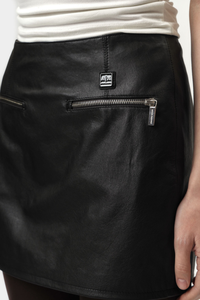 XW000219_AF10854 юбка кожаная armani exchange 