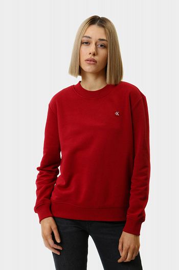 Свитшот хлопковый красный Calvin Klein Jeans