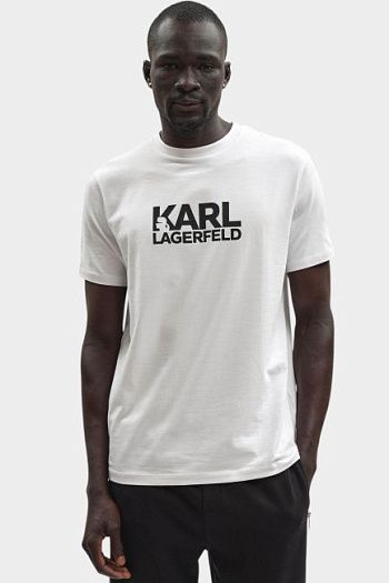 Футболка хлопковая белая Karl Lagerfeld