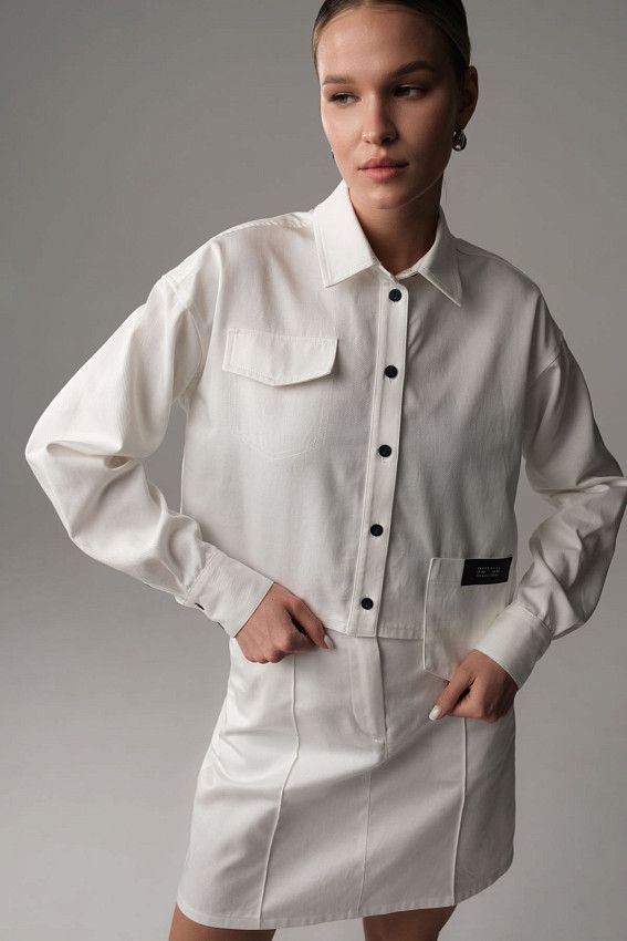 Рубашка с длинным рукавом The Hills Молочный